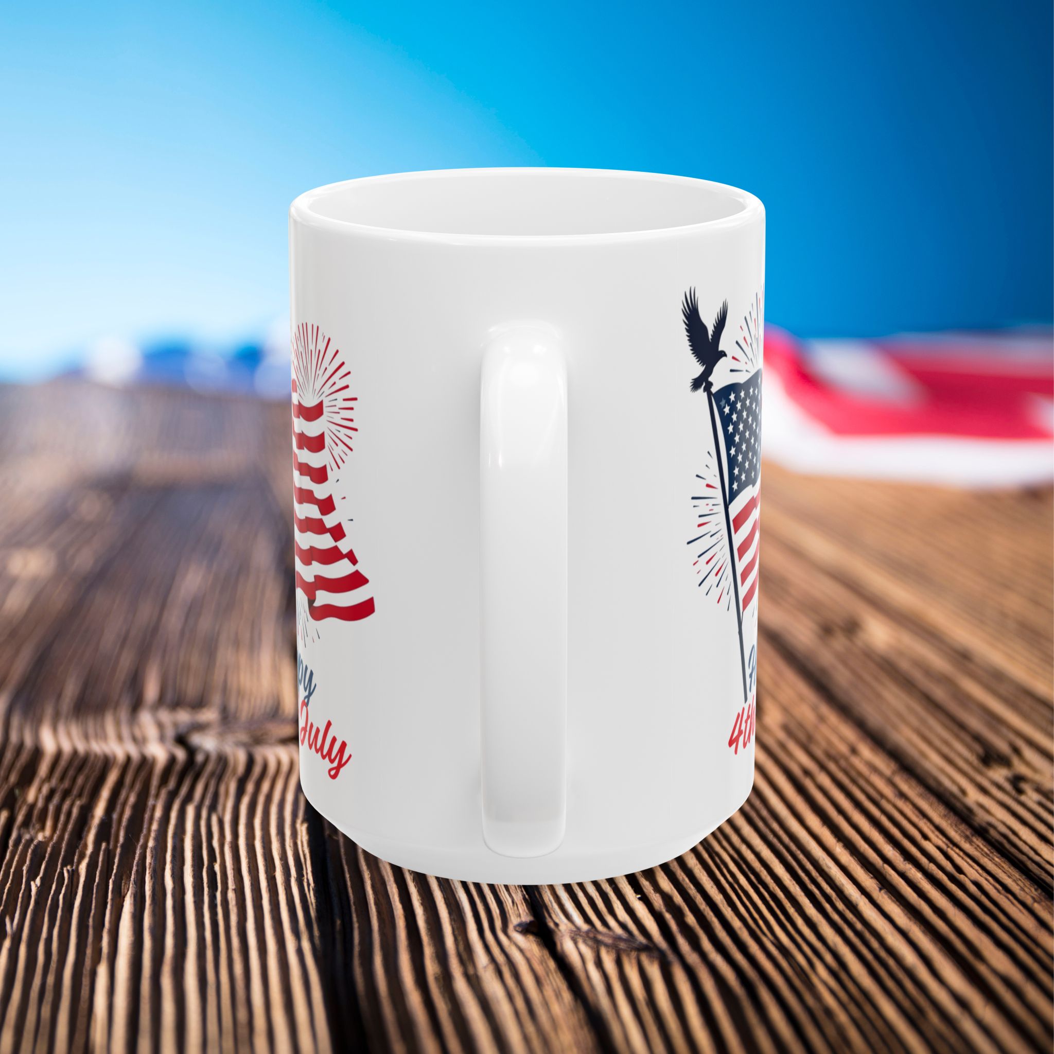 patriotic mug, 4th of july american flag coffee cup, usa independence day gift, red white blue kitchen decor, memorial day tea mug, veteran
