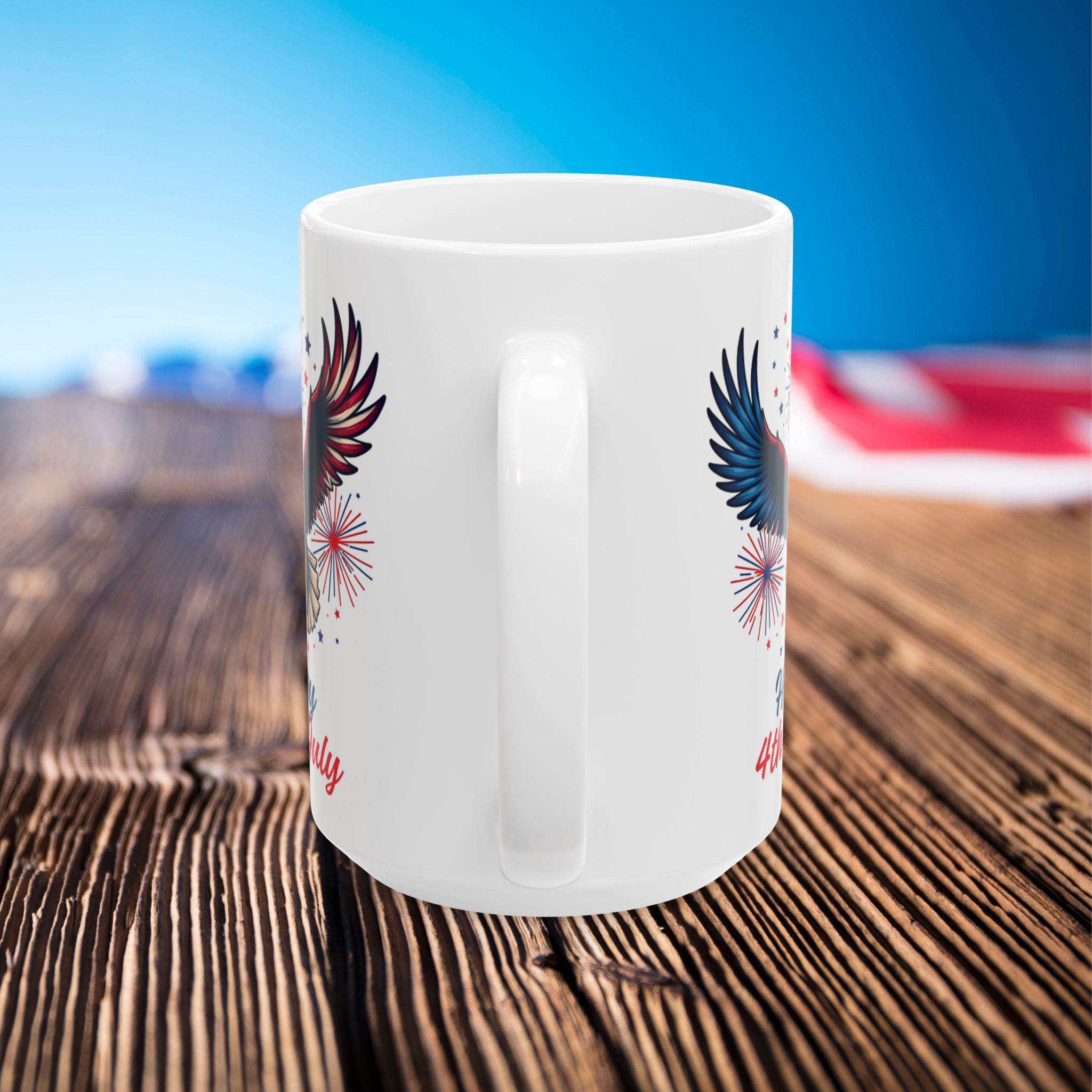 independence day 4th of july coffee cup ceramic mug | patriotic stars stripes