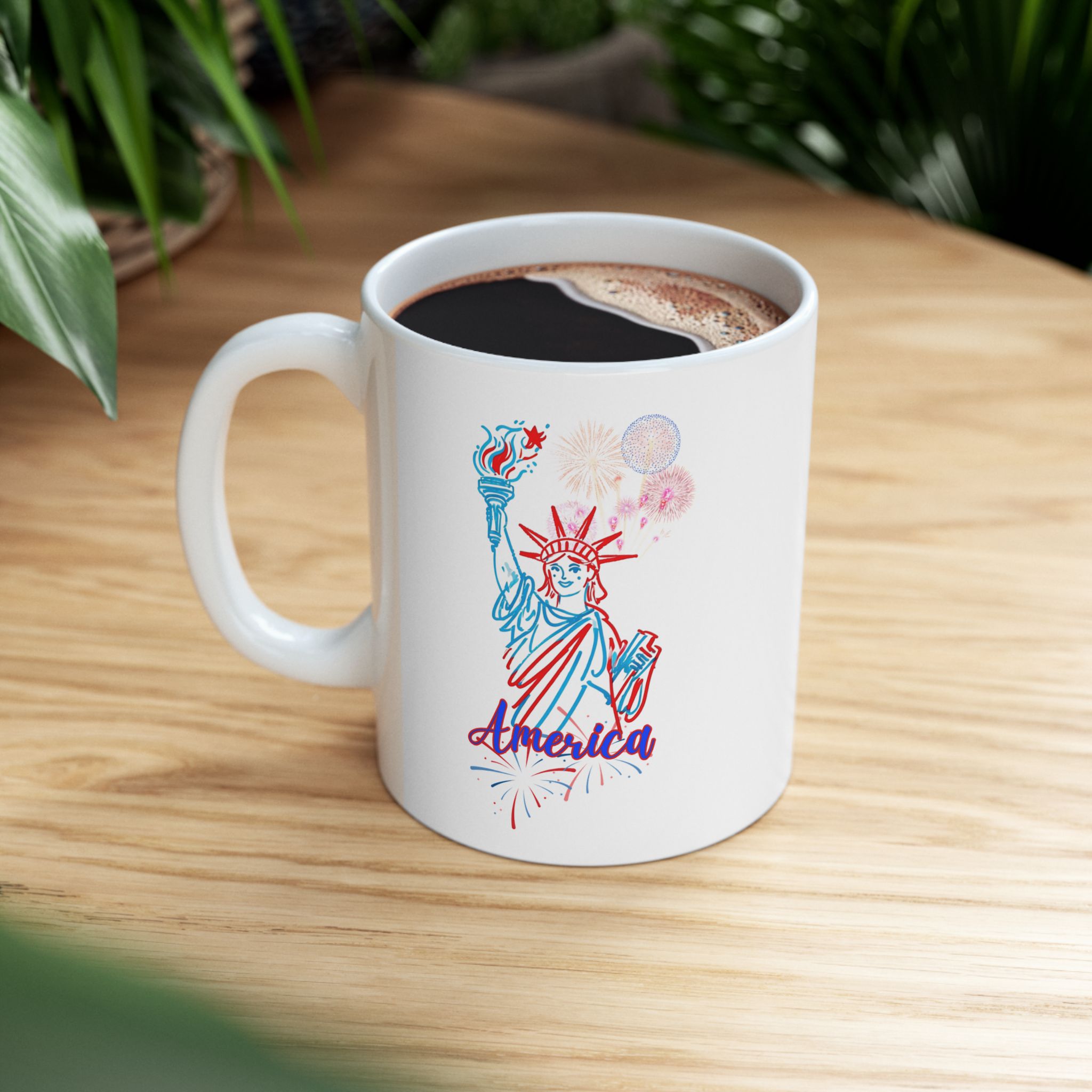 independence day coffee cup ceramic mug | 11oz or 15oz