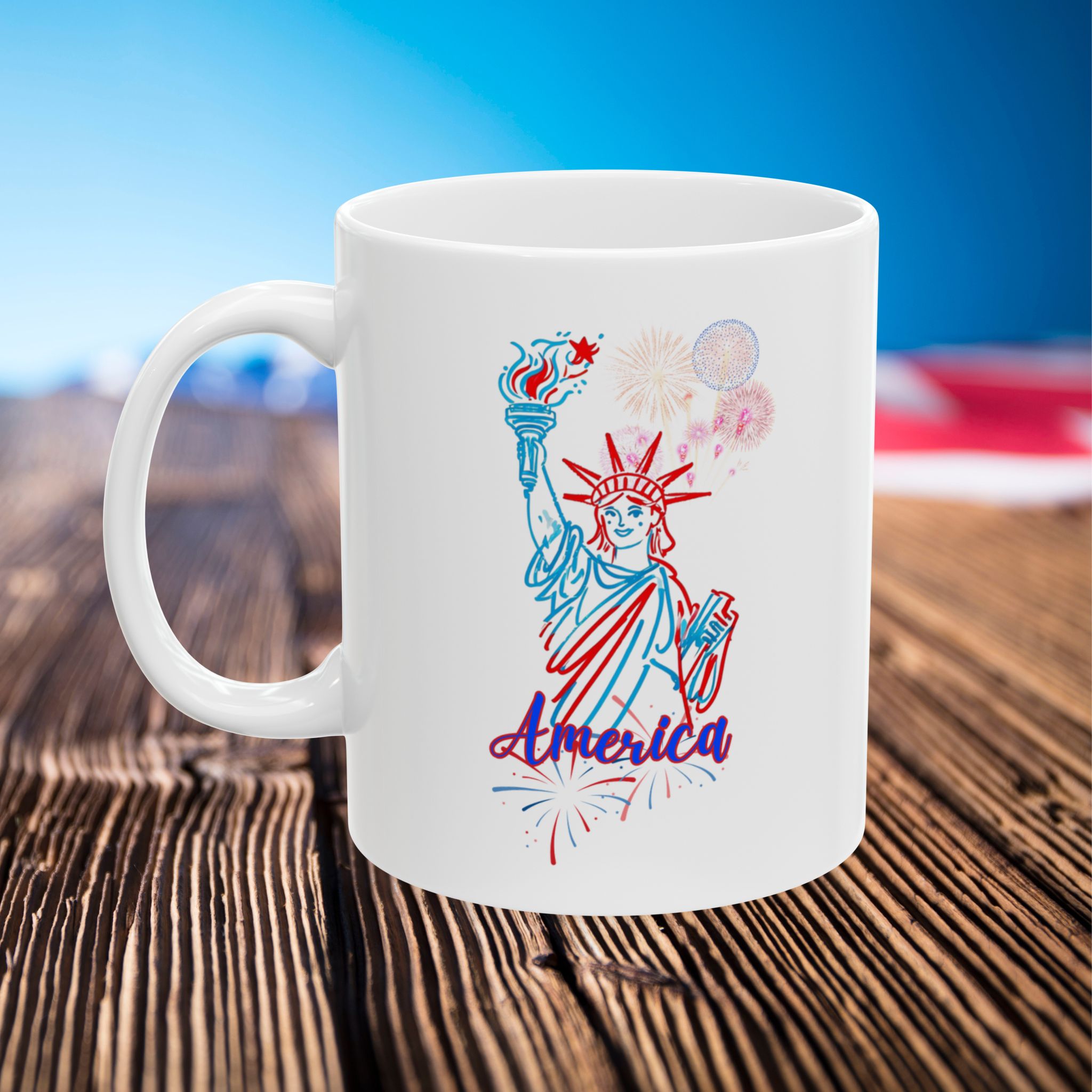 independence day coffee cup ceramic mug | 11oz or 15oz