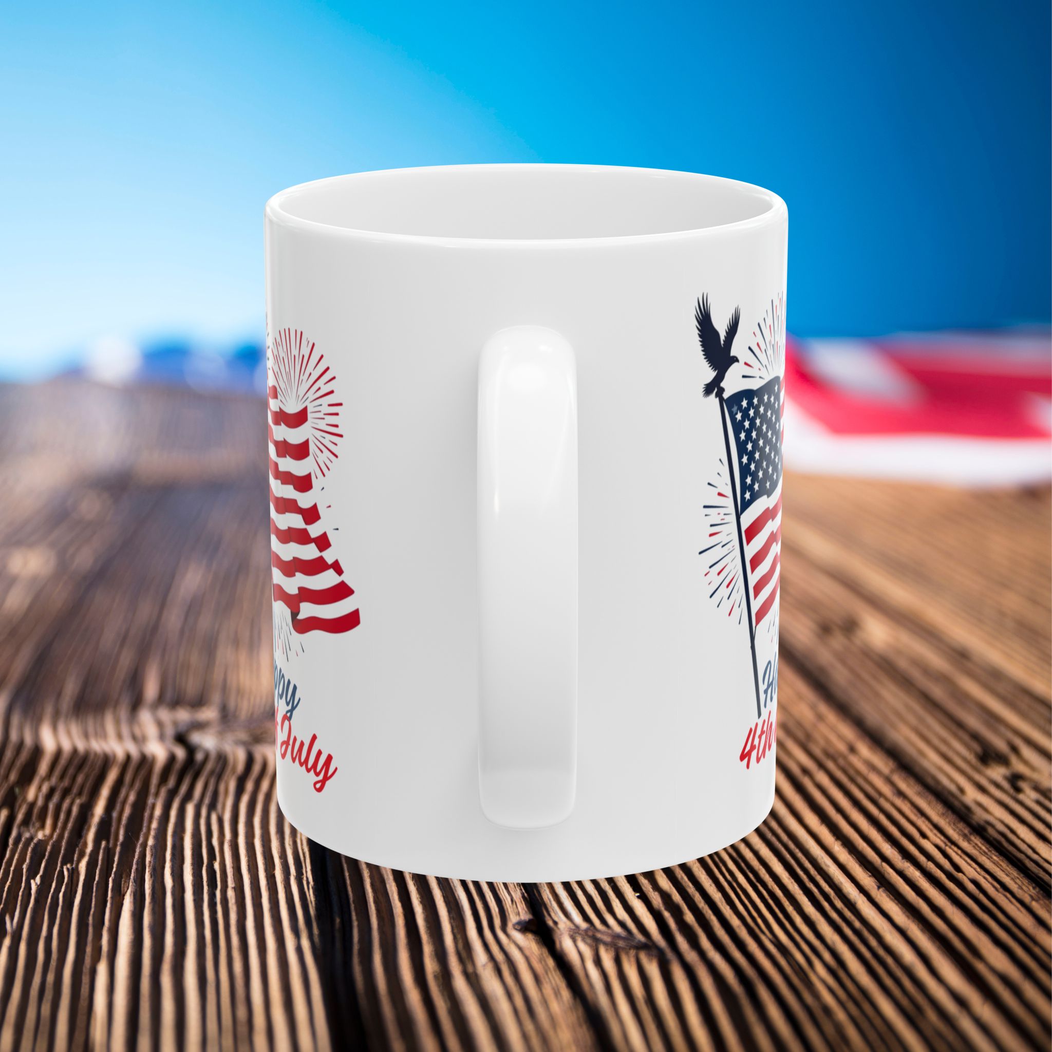 patriotic mug, 4th of july american flag coffee cup, usa independence day gift, red white blue kitchen decor, memorial day tea mug, veteran