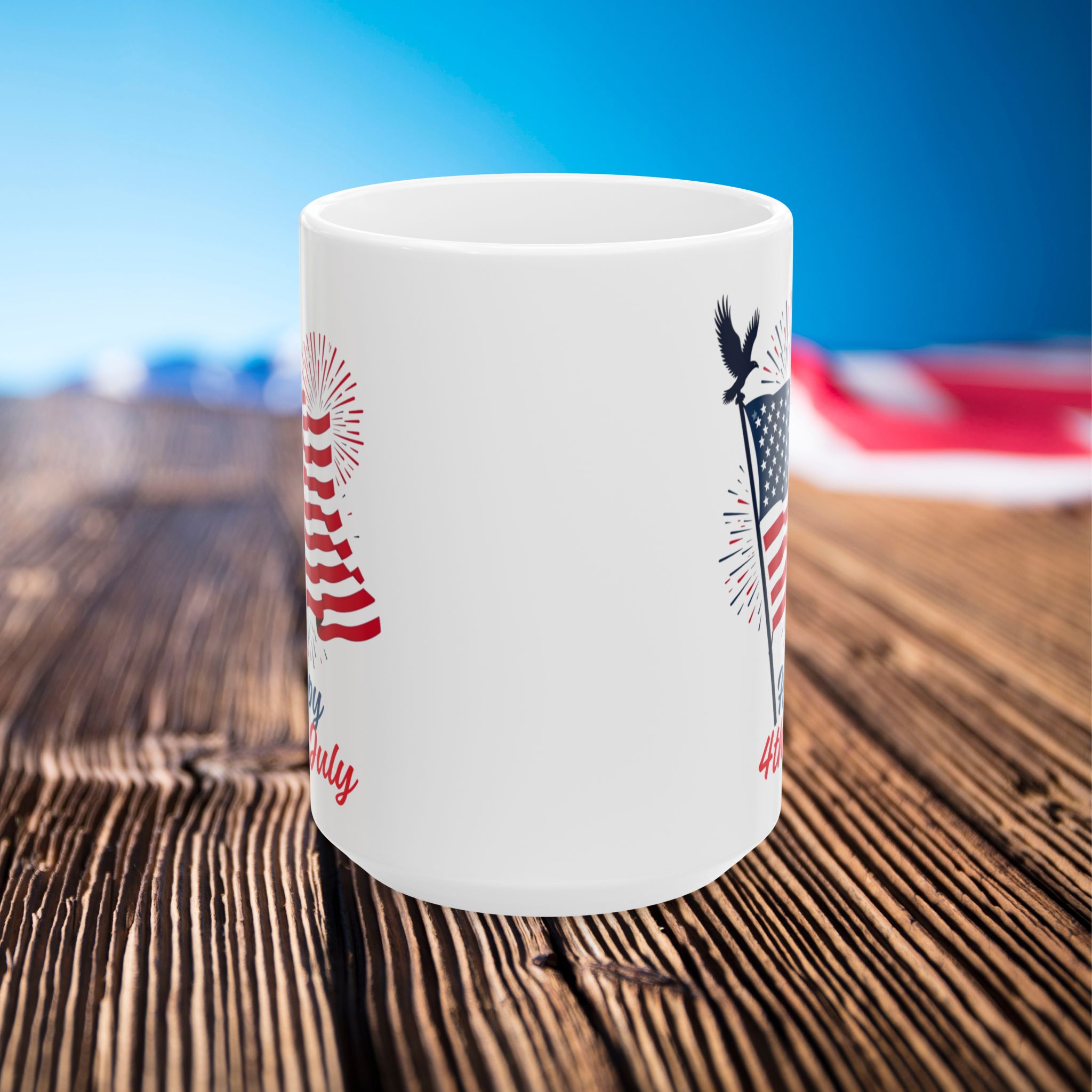 patriotic mug, 4th of july american flag coffee cup, usa independence day gift, red white blue kitchen decor, memorial day tea mug, veteran