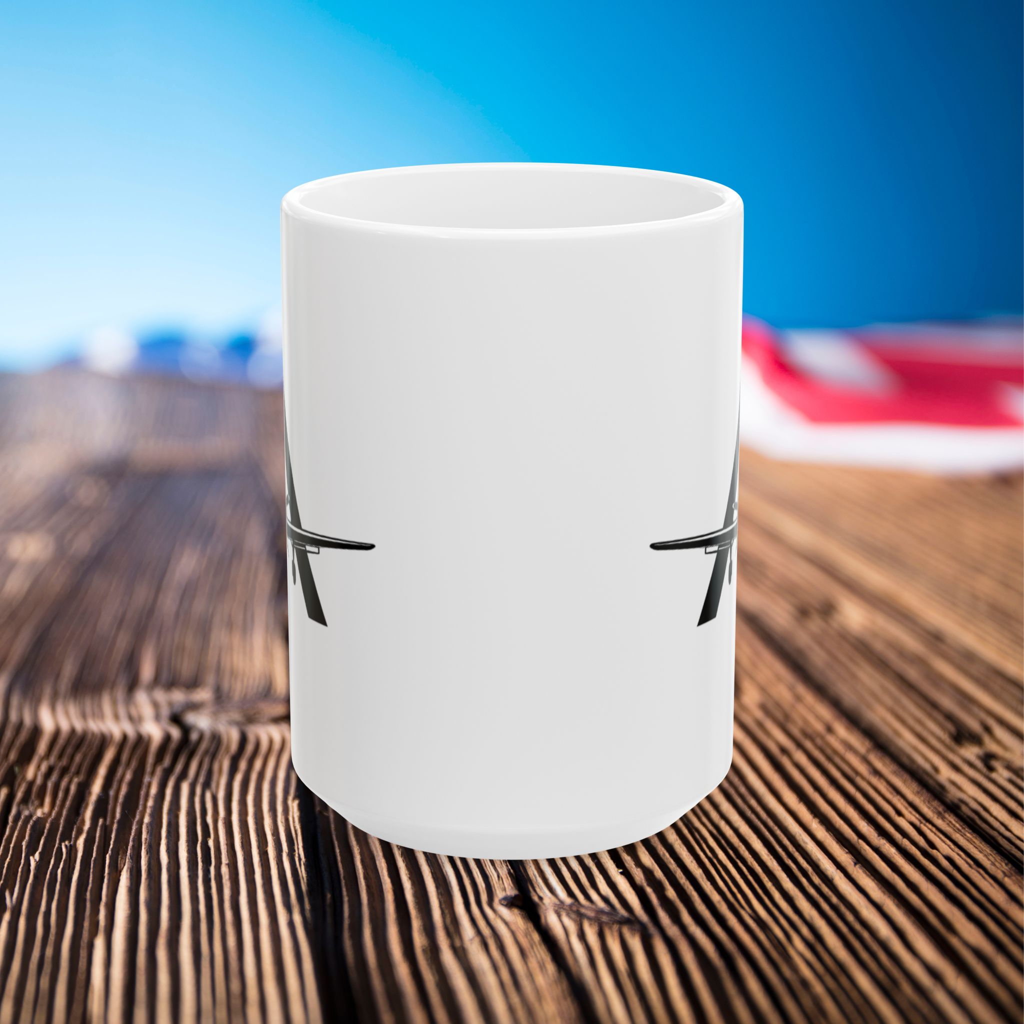 airplane silhouette ceramic mug – pilot & travel coffee cup (11oz, 15oz)