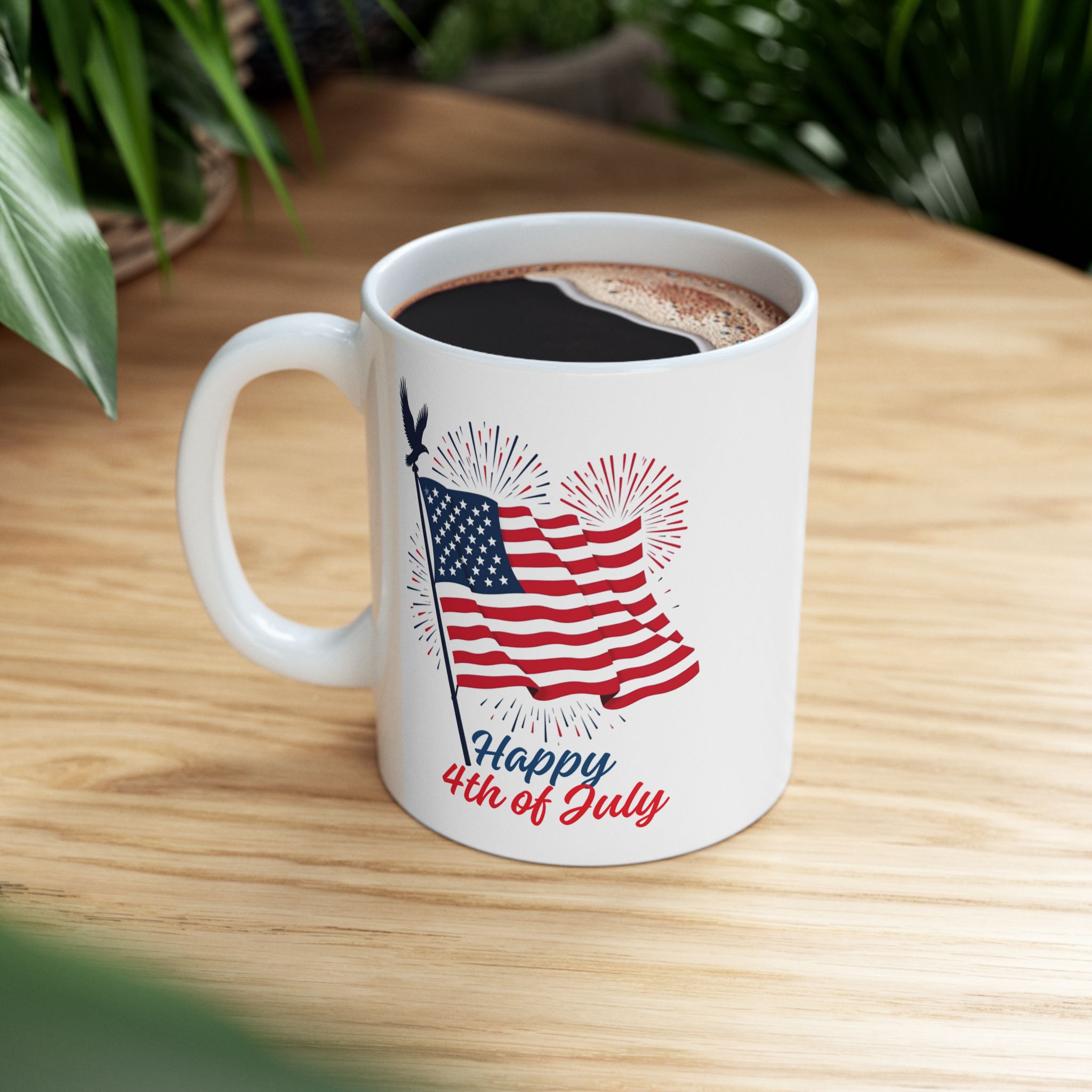patriotic mug, 4th of july american flag coffee cup, usa independence day gift, red white blue kitchen decor, memorial day tea mug, veteran