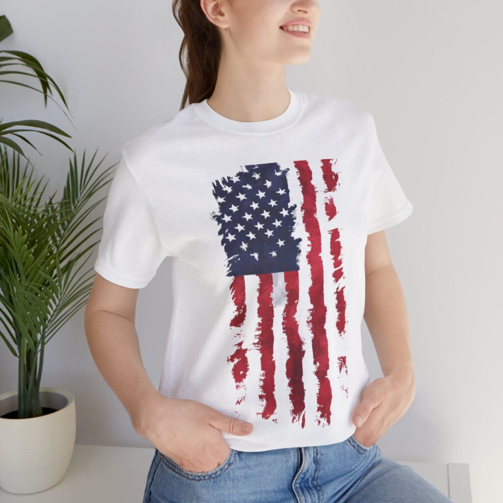 distressed american flag t shirt | patriotic usa tee