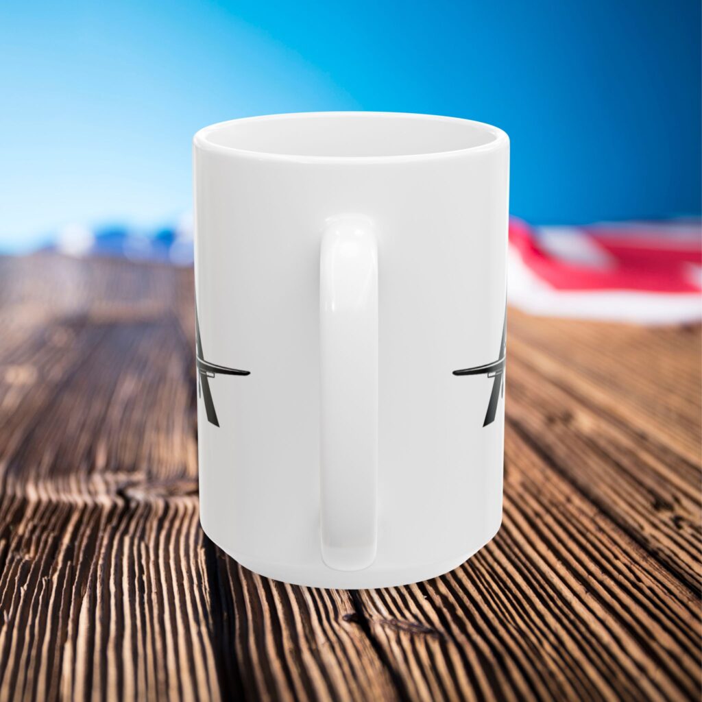 airplane silhouette ceramic mug – pilot & travel coffee cup (11oz, 15oz)