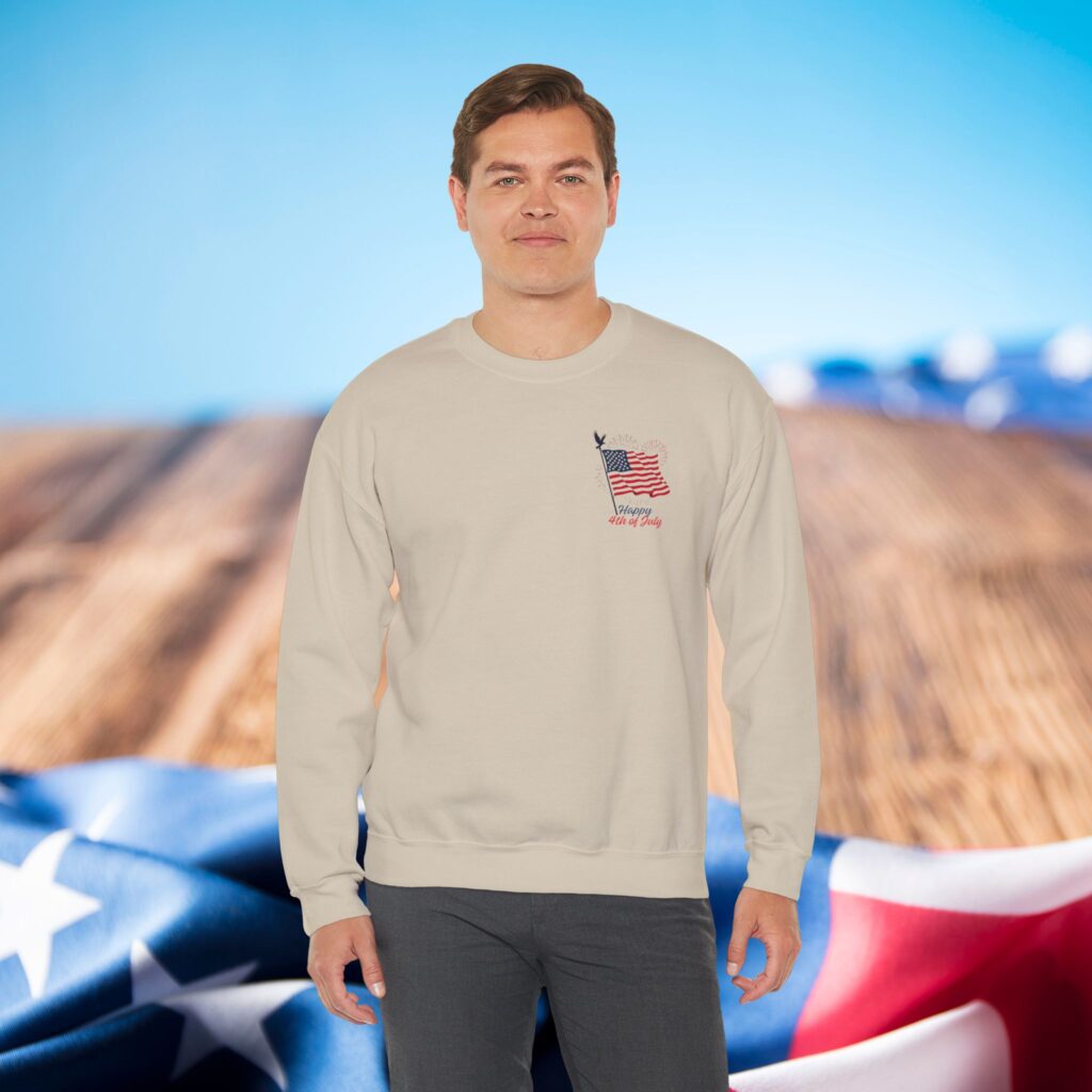 american flag pocket graphic sweatshirt | independence day fireworks