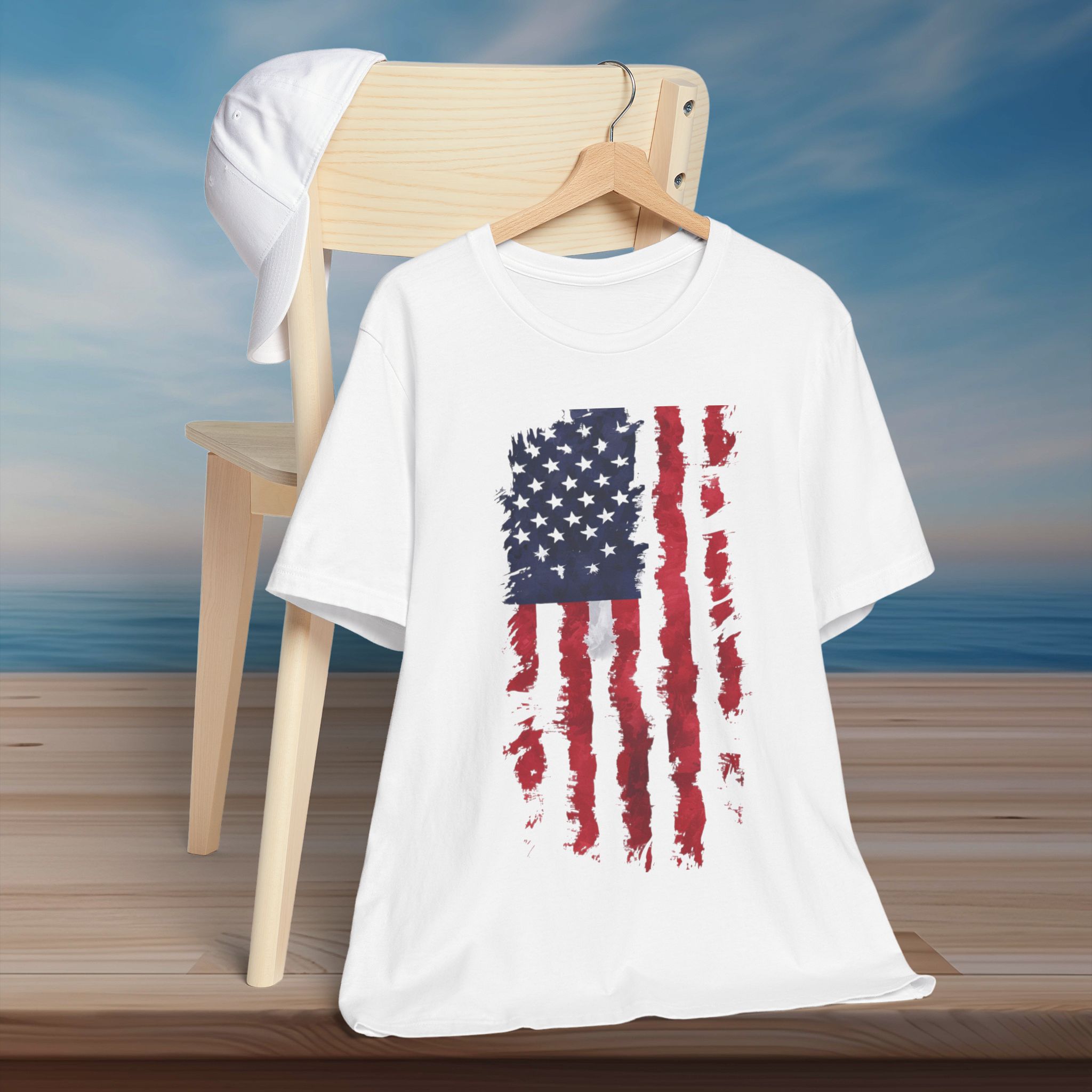 distressed american flag t shirt | patriotic usa tee