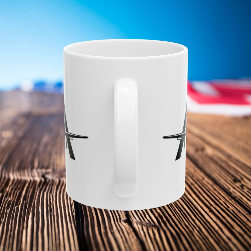 airplane silhouette ceramic mug – pilot & travel coffee cup (11oz, 15oz)