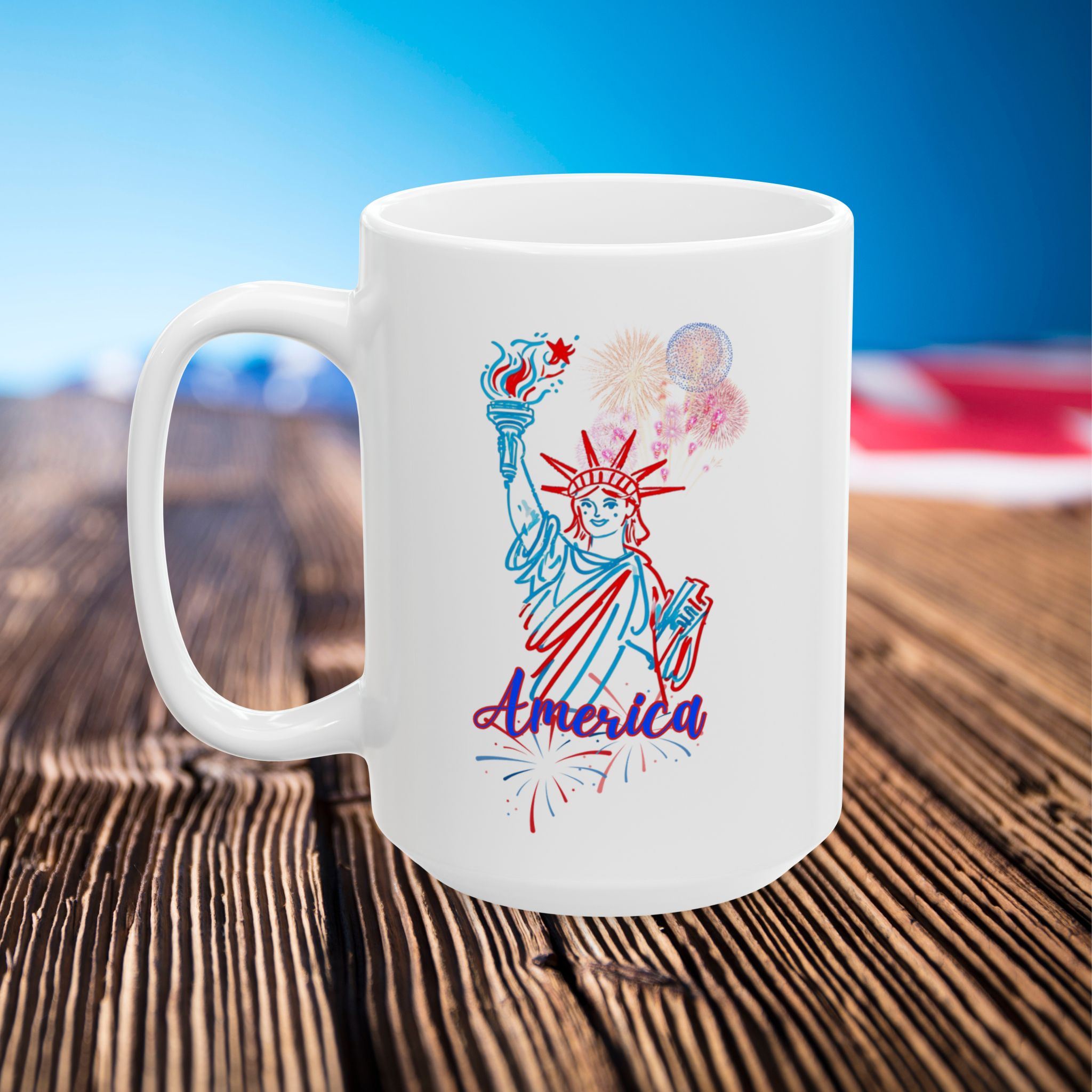 independence day coffee cup ceramic mug | 11oz or 15oz