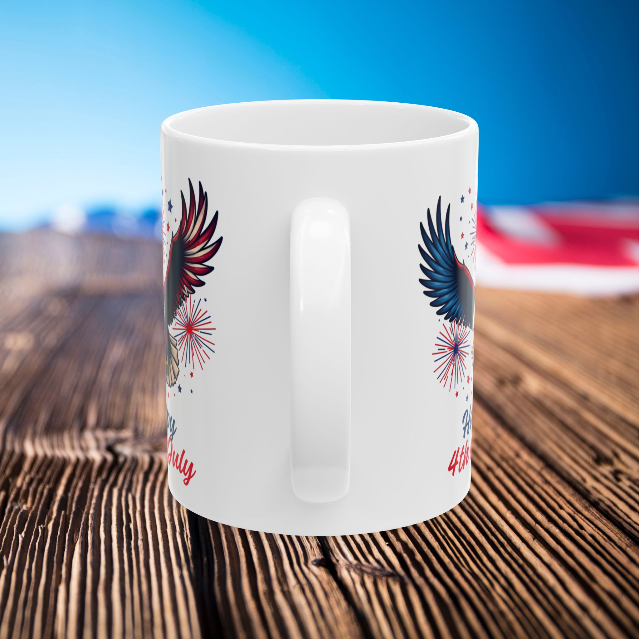 independence day 4th of july coffee cup ceramic mug | patriotic stars stripes