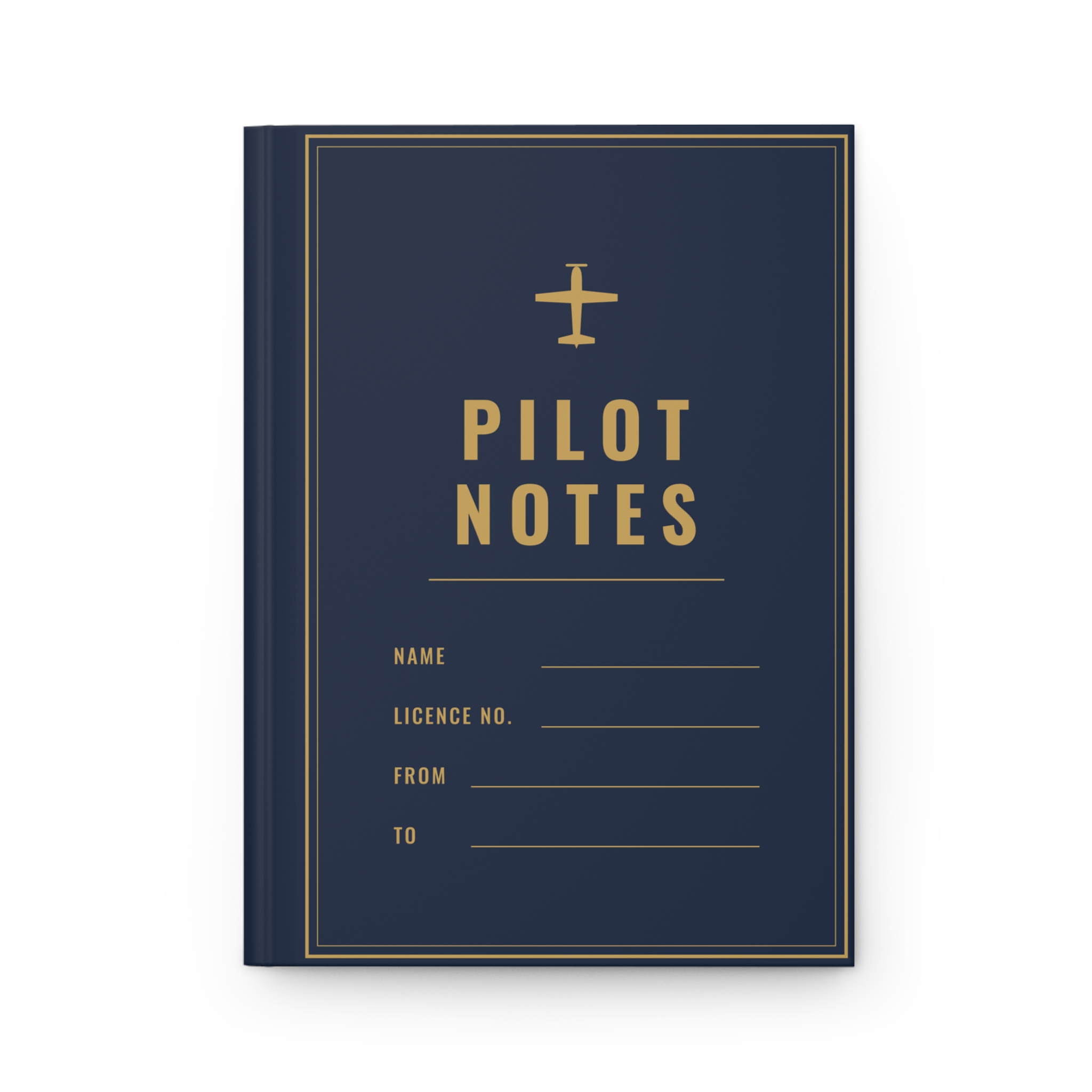pilot notes hardcover journal – lined, logbook style cover