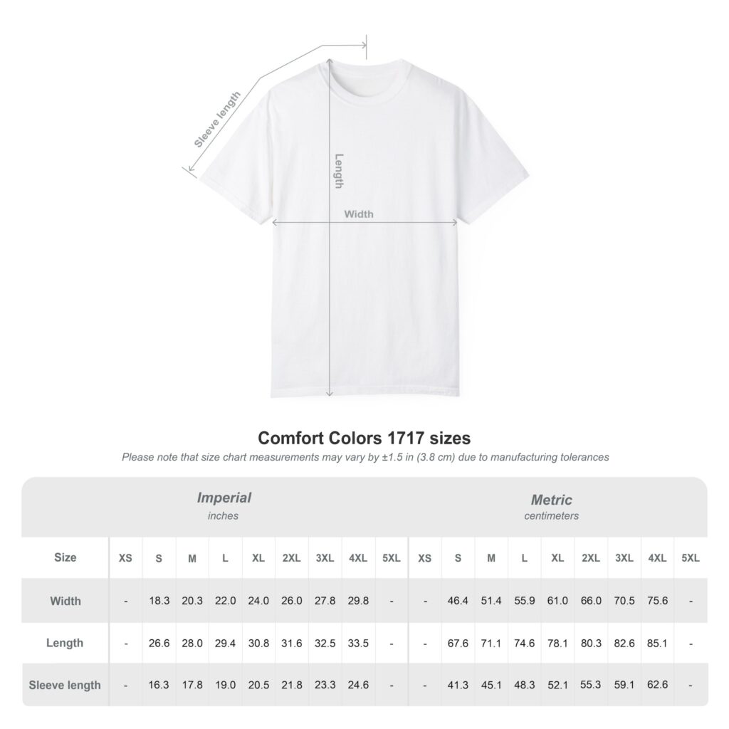 cavok t shirt – ceiling and visibility ok, garment dyed tee