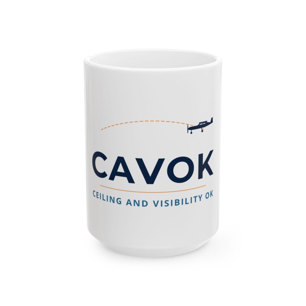 cavok mug – ceiling and visibility ok, 11oz / 15oz