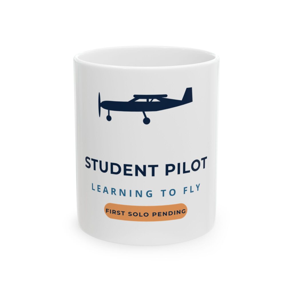 student pilot mug – learning to fly, 11oz / 15oz