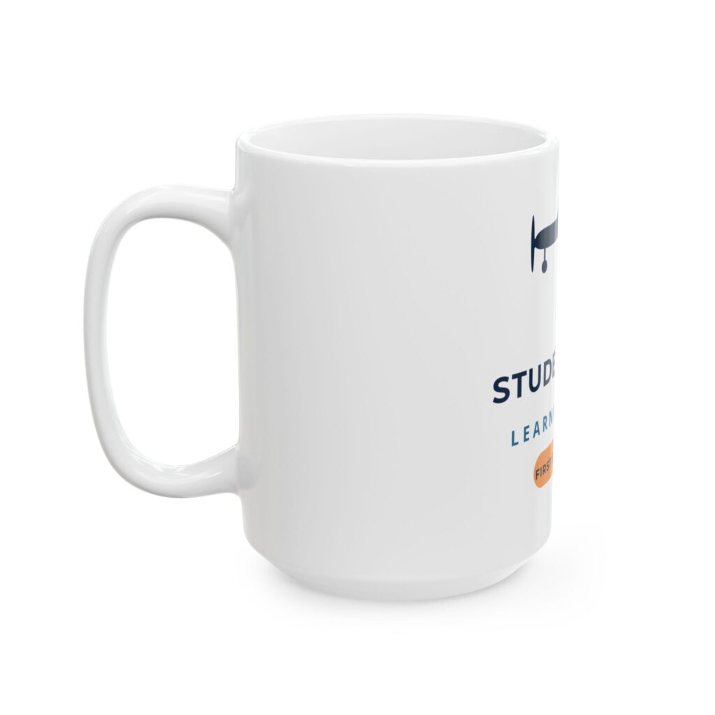 student pilot mug – learning to fly, 11oz / 15oz