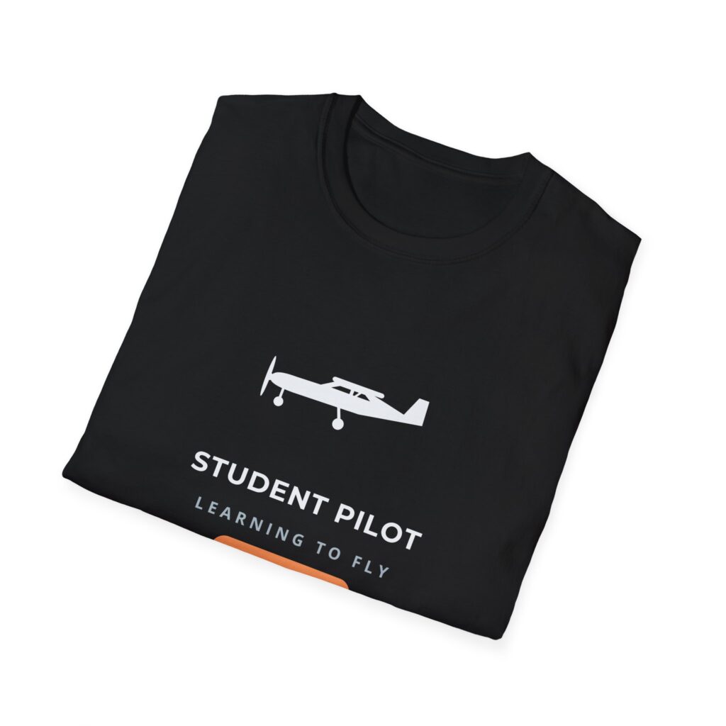 student pilot t shirt – learning to fly, unisex tee