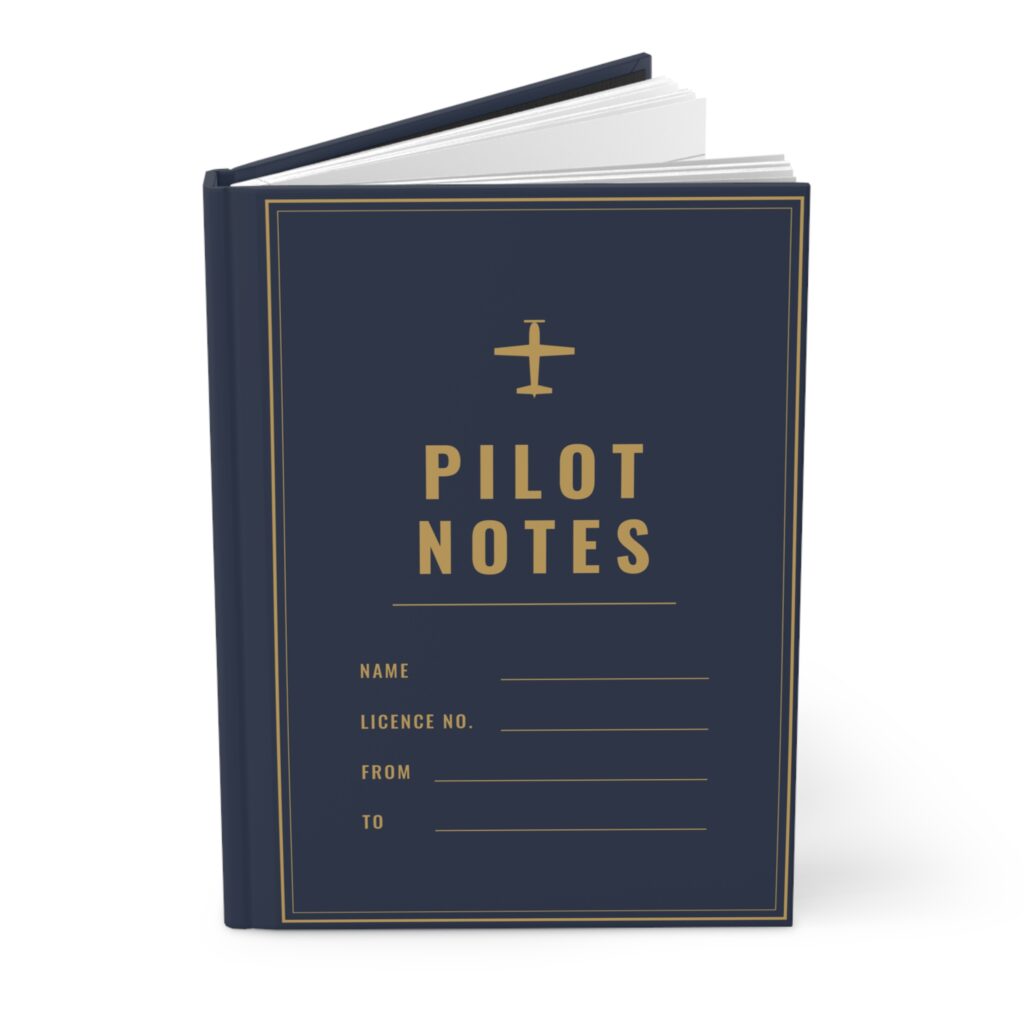 pilot notes hardcover journal – lined, logbook style cover