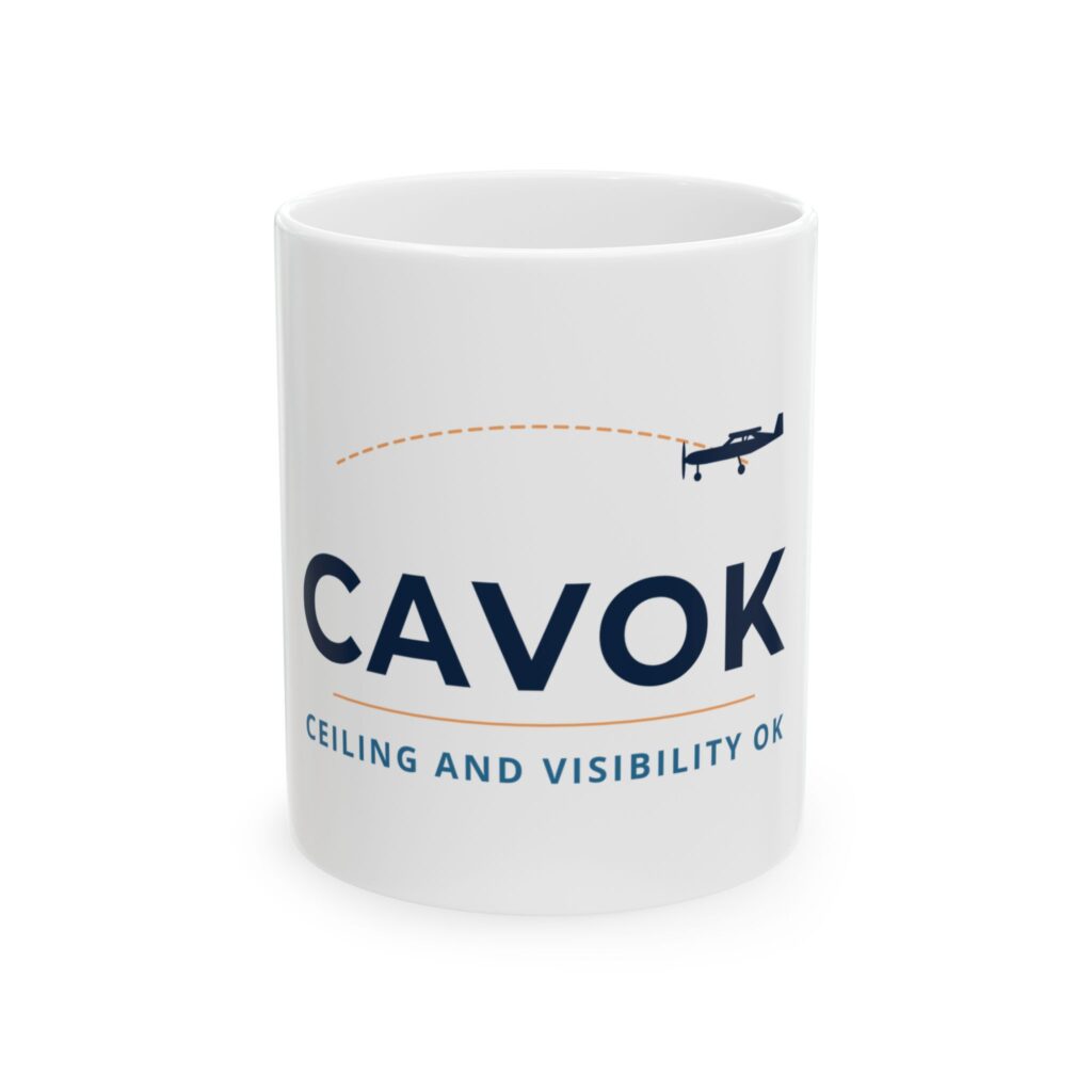 cavok mug – ceiling and visibility ok, 11oz / 15oz
